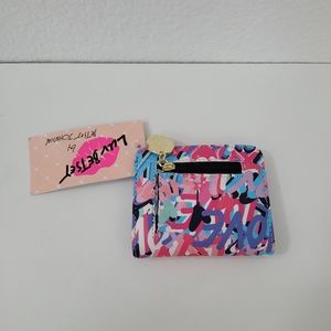(#S) Betsey Johnson Multi Colored XO LUV Print Wallet